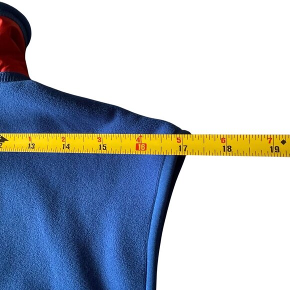 Vineyard Vines Men's Small Harbor Fleece Vest Aviator Blue / Red - Picture 11 of 13